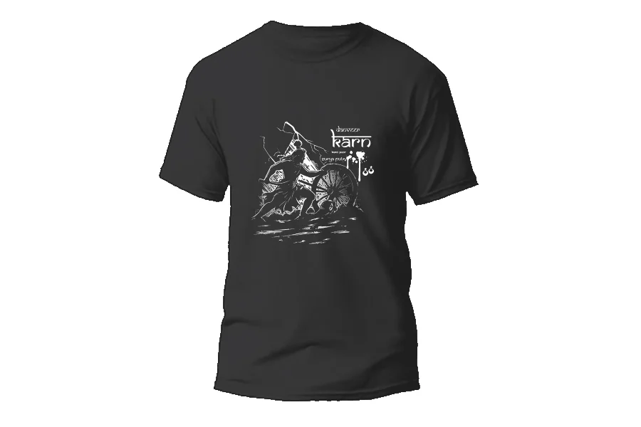 Danveer Karn | Pure Black Bio-washed cotton Regular fit T-shirt