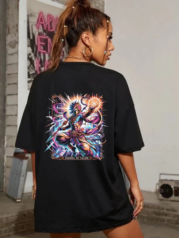 Anime – The Chakra of Valor Oversized Drop Shoulder French Terry