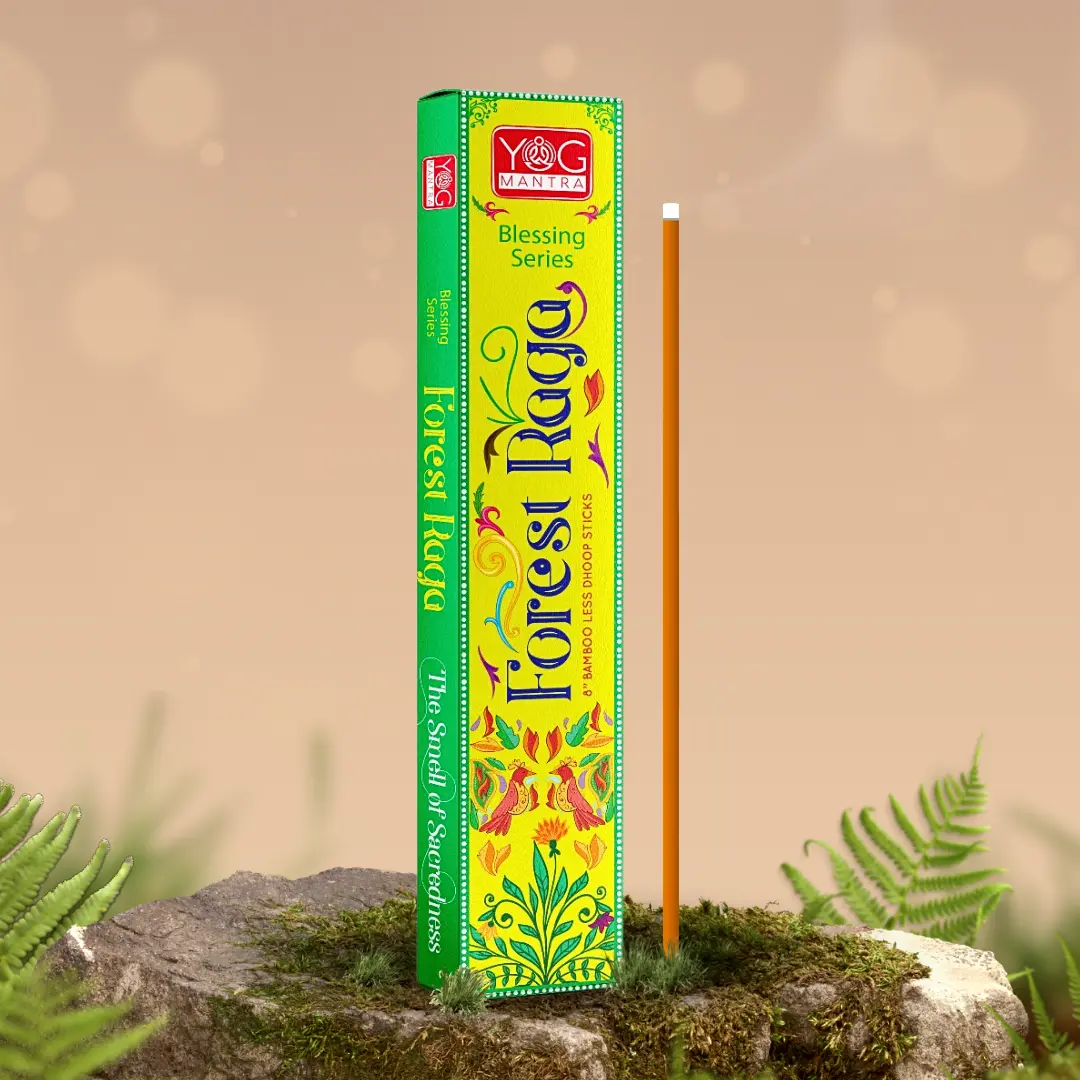 YogMantra Bambooless Forest Raga Dhoop Sticks Thin 8″ (pack of 6)