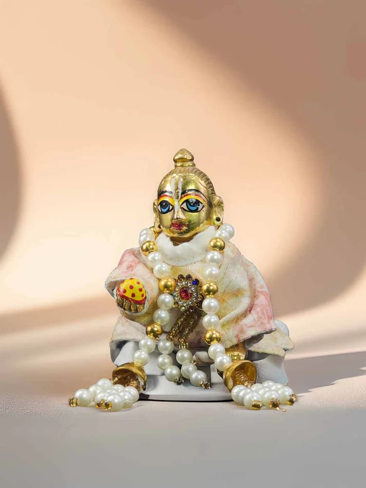 Chaitanya Leher Kurta Pajama Set For Kanha Ji Ji