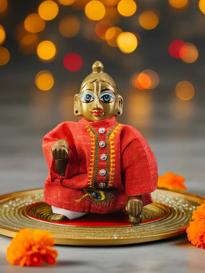 Mor Chhavi Red Kurta Pajama Dress for Laddu Gopal