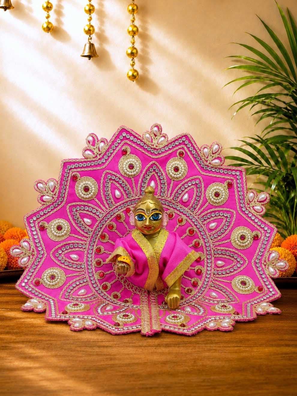 Ananta Pink Fancy Poshak For Kanha Ji