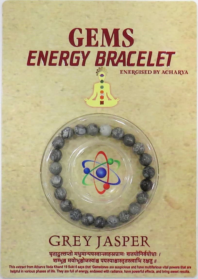 Grey Jasper Stone Bracelet