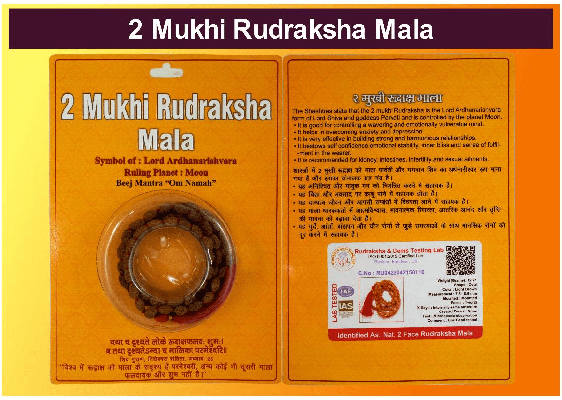 2 Mukhi Rudraksha Mala Indonesian