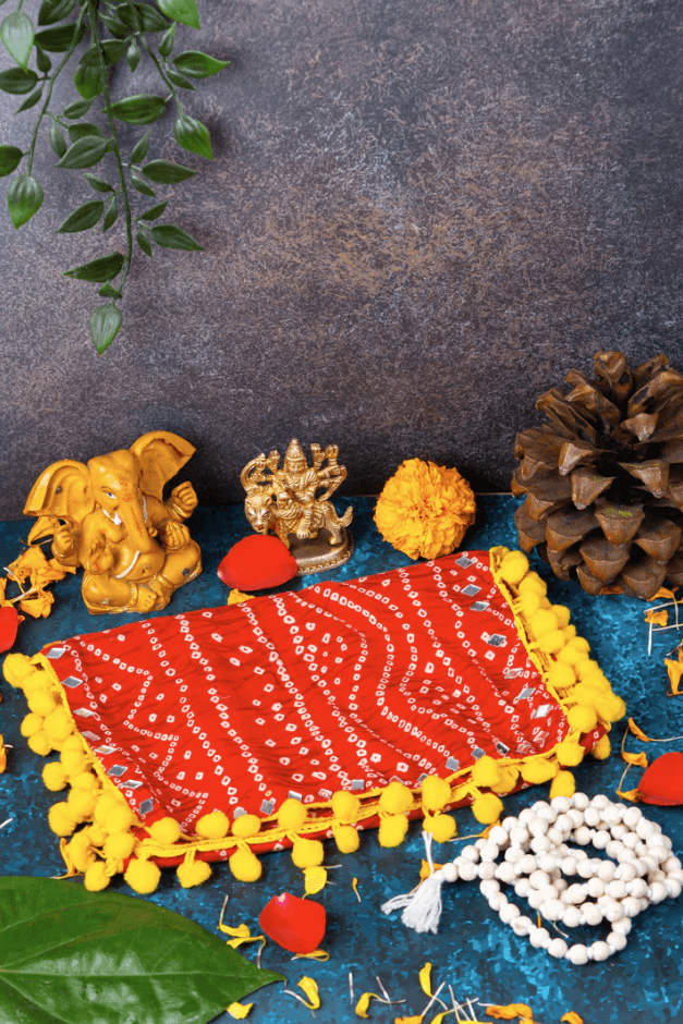 Eco-Friendly Mata Chunri (POM-POM & Mirror)