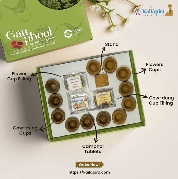 Gauphool Handmade Sambrani Cups/ Havan Cups ( Pack of 2 )