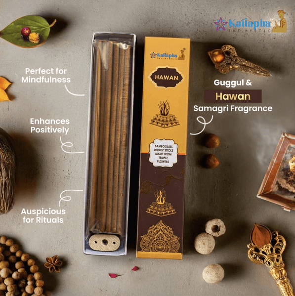 Kailapira Hawan incense Sticks – 8” Premium Dhoop Batti, Incense Sticks (Pack of 2) - 20 each