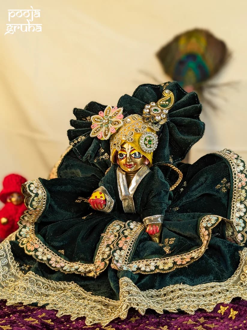 HariVilasa Laddu Gopal Velvet Dress