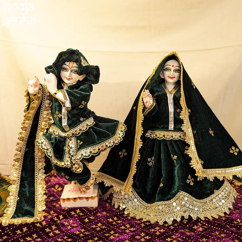 HariVilasa Radha Krishna Velvet Dress