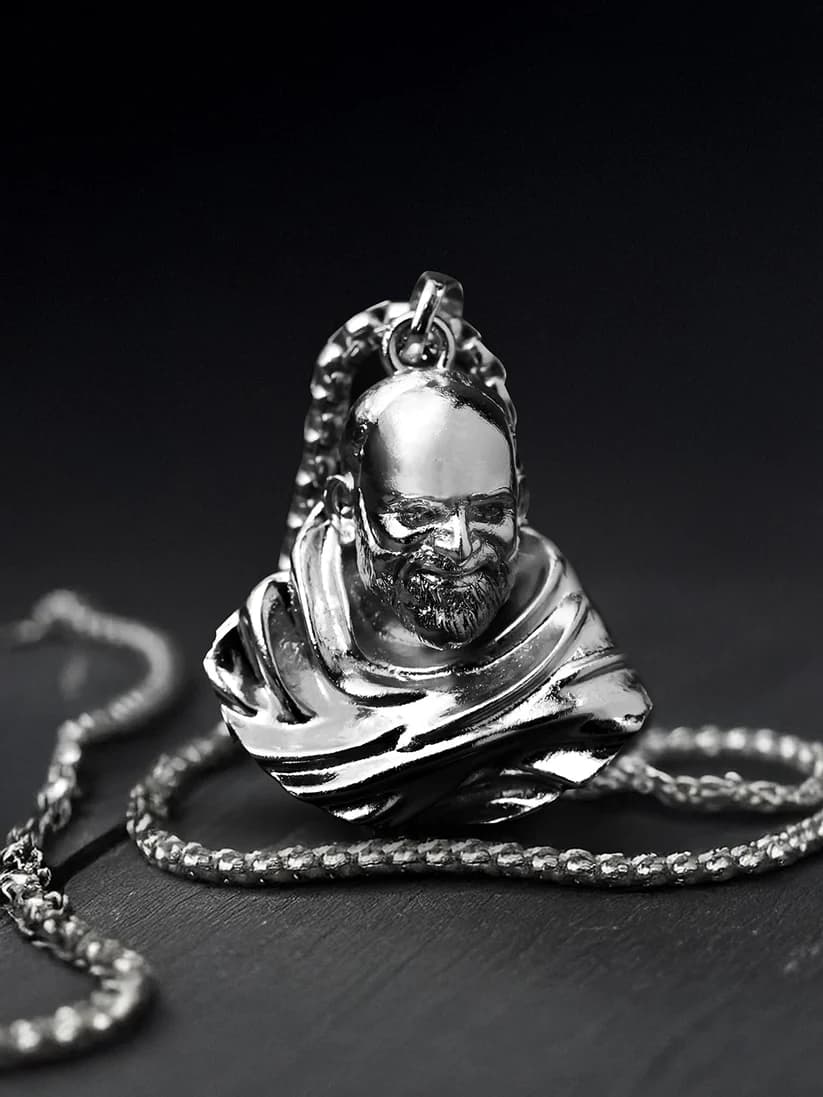 Neem Karoli Baba Silver Pendant