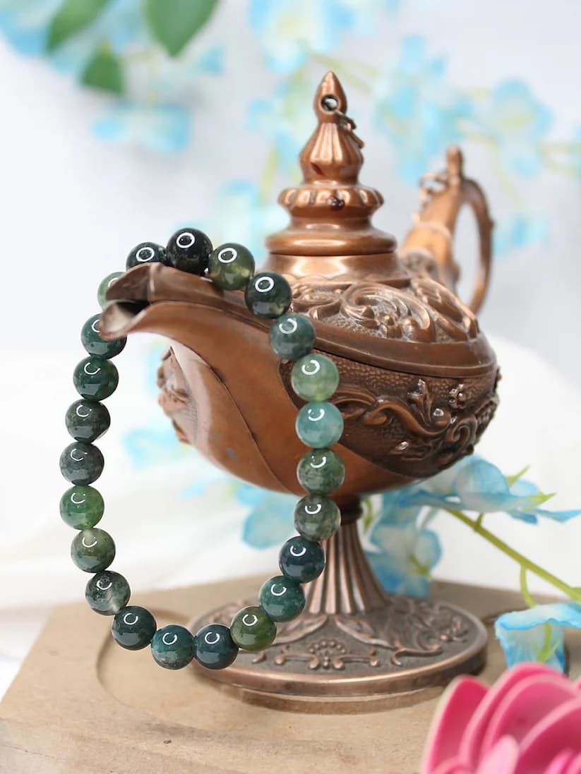 Moss Agate Energy Bracelet – The Stone of Balance & Abundance