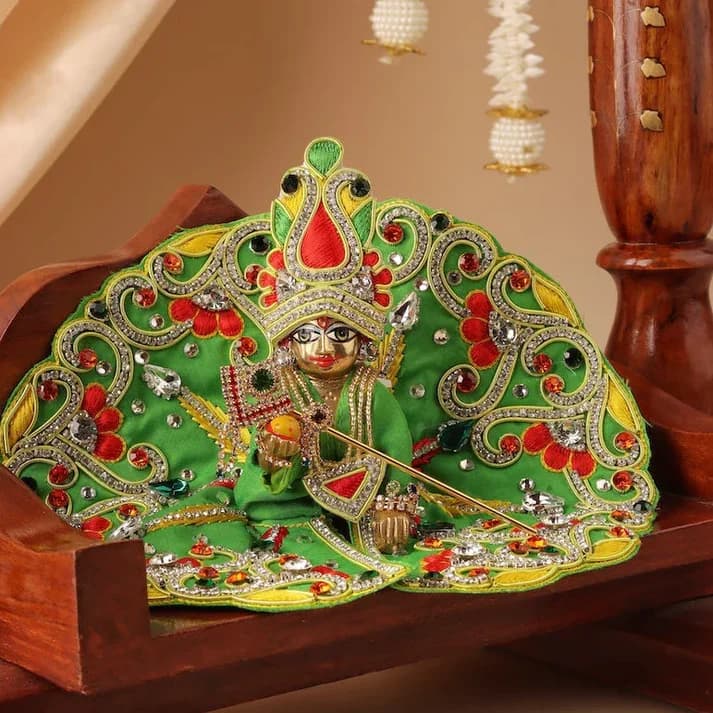 Makhan Chor Green Laddu Gopal Poshak