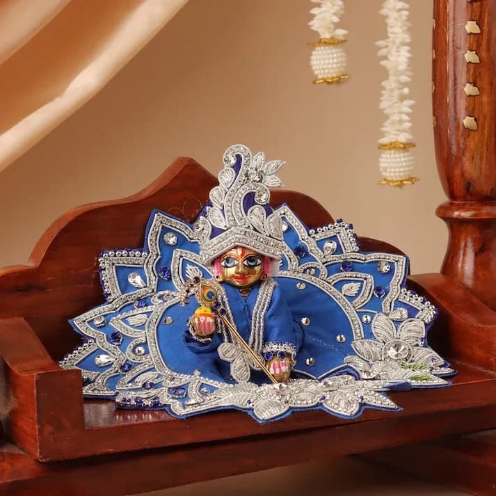 Saawan Sugandh Royal Blue Laddu Gopal Poshak
