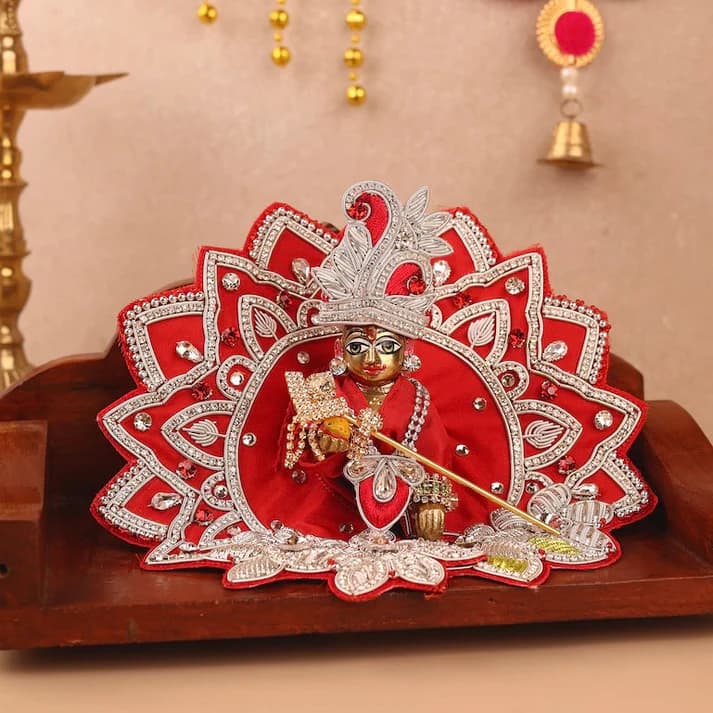 Saawan Sugandh Red Laddu Gopal Poshak