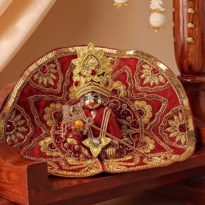 Divya Raas Maroon Laddu Gopal Poshak