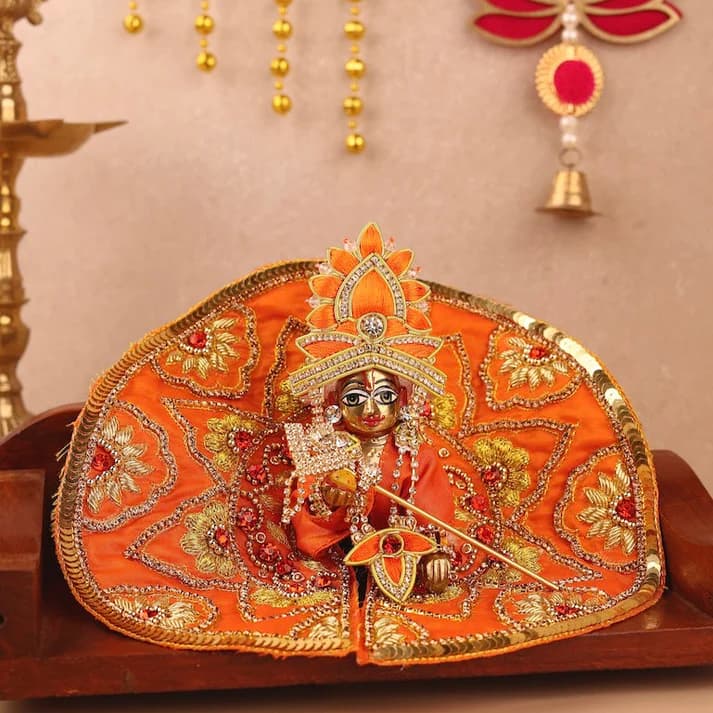 Divya Raas Orange Laddu Gopal Poshak