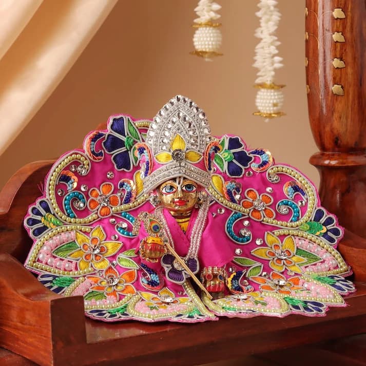 Indradhanu Magenta Laddu Gopal Poshak