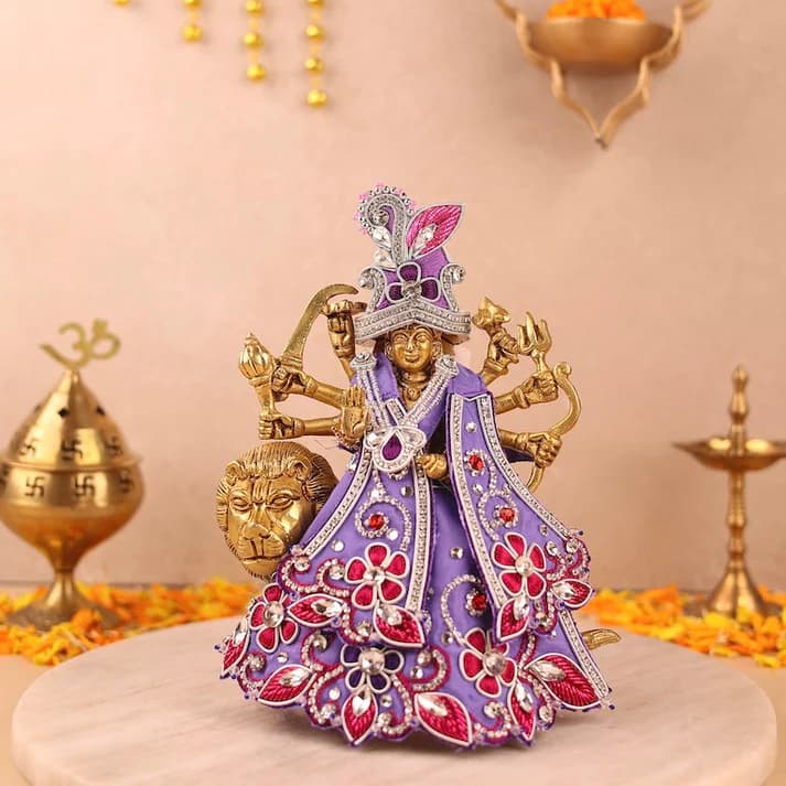 Pushp Mala Lavender Lehenga Patka