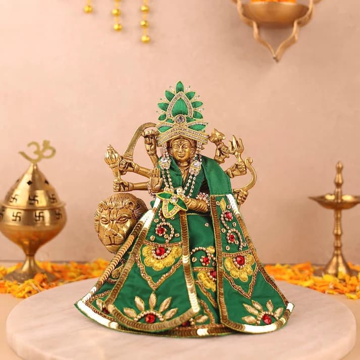 Divya Raas Green Lehenga Patka