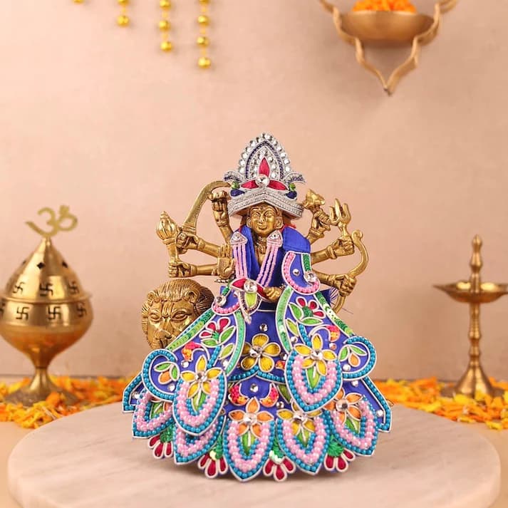 Indradhanu Blue Lehenga Patka