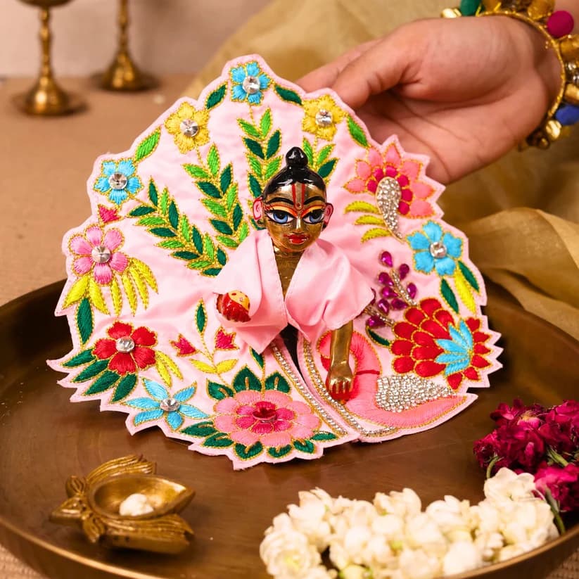 Kusum Sarovar Pink Laddu Gopal Poshak