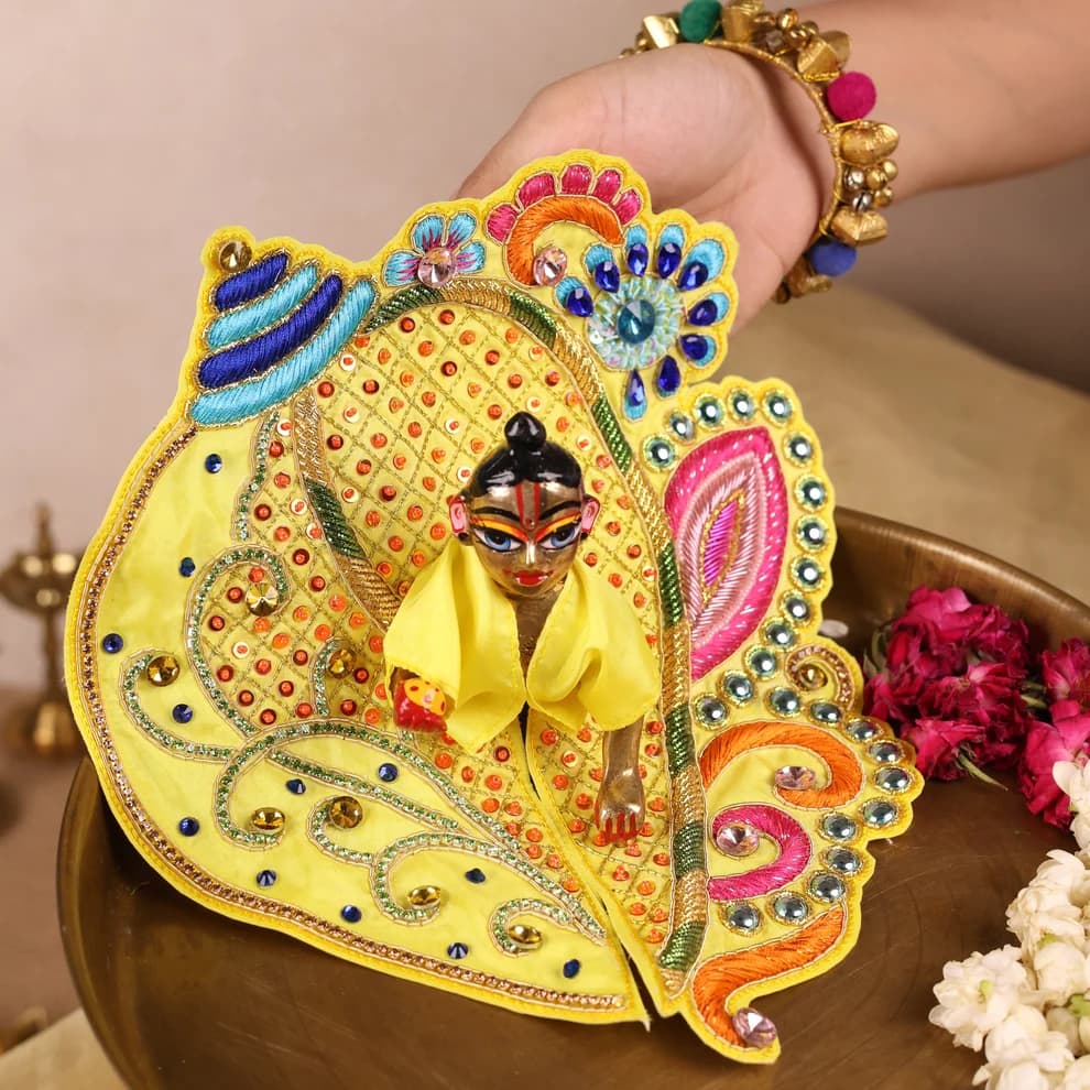 Shankh Naad Yellow Laddu Gopal Poshak