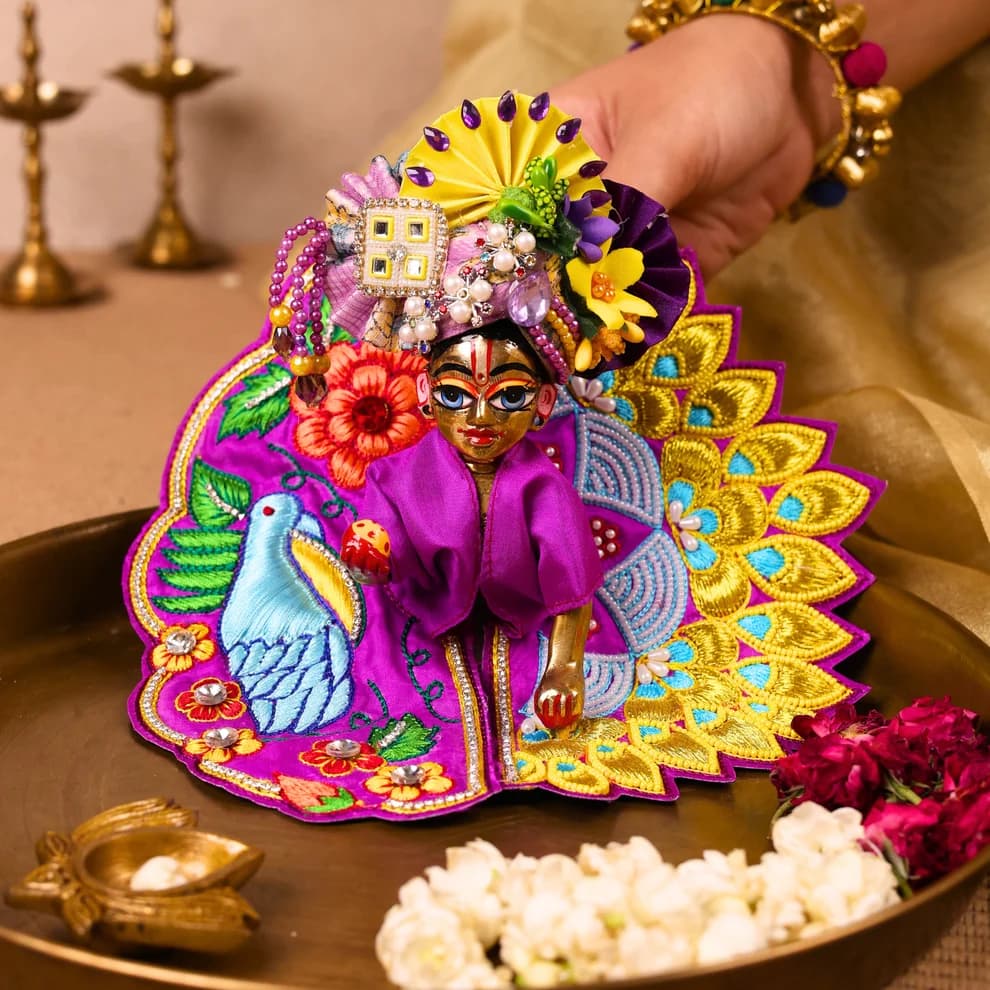 Prem Sandesh Purple Laddu Gopal Poshak