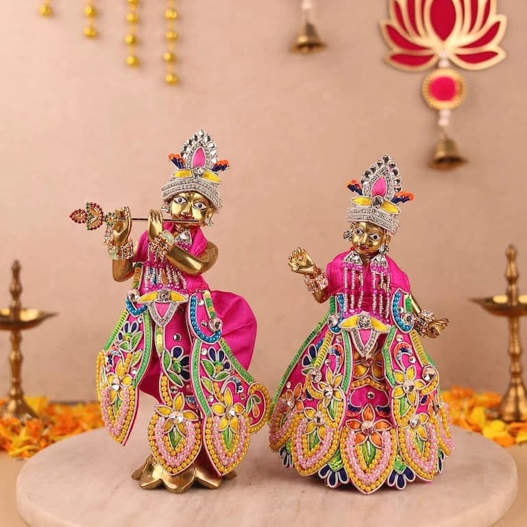 Indradhanu Magenta Lehenga Dhoti with Patka