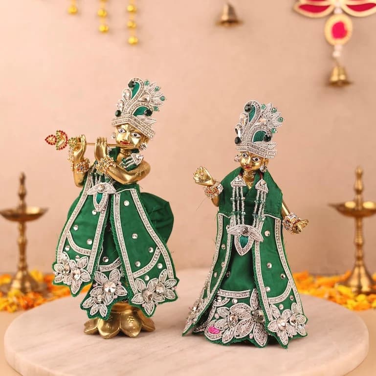 Saawan Sugandh Emerald Green Lehenga Dhoti with Patka