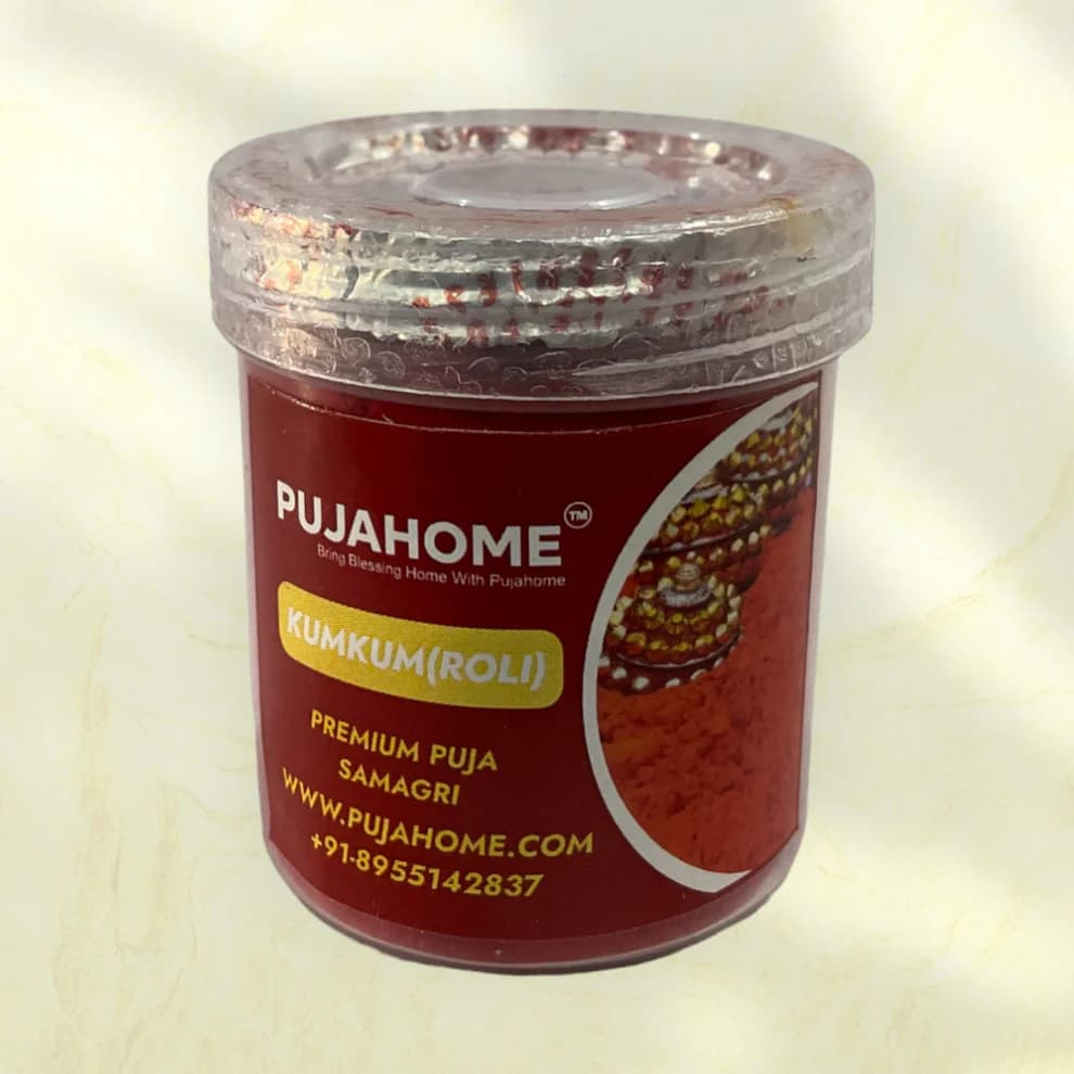 Pujahome Roli(Kumkum) Powder - 20 grams ( Pack of 5 )