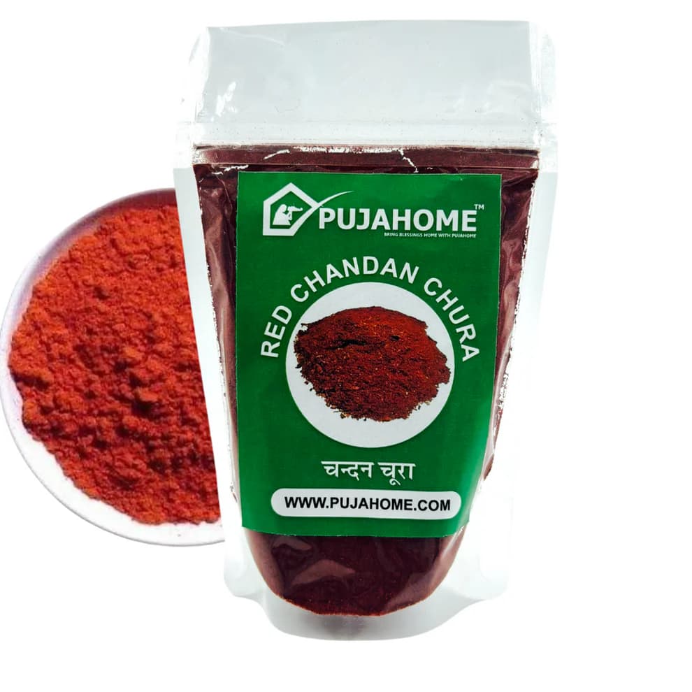 Pujahome Red Sandalwood Lal Chandan Powder | Red Chandan Chura (500 Gram Pack)